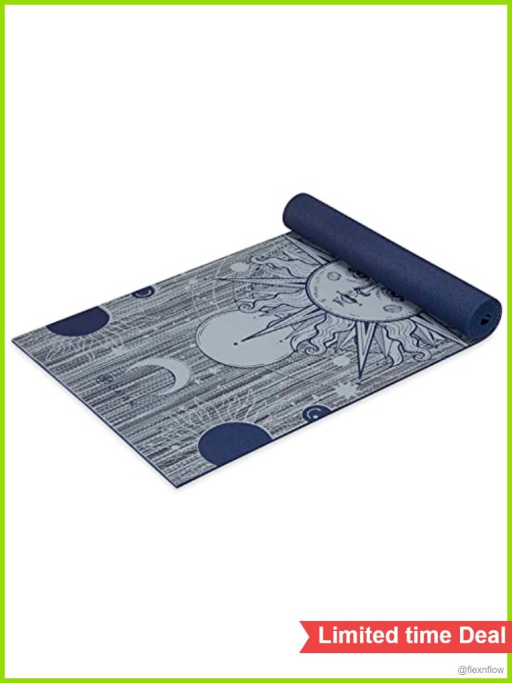 Gaiam Yoga Mat - Premium 6mm Print Reversible Extra Thick Non Slip Exercise &
